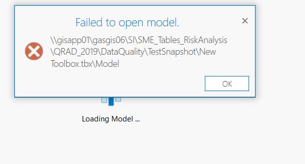 Failed to Open Model Error Message